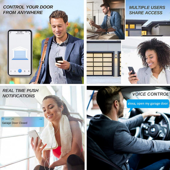 Garage Door Controller Opener with Sensor . Tuya Smart Life WIFi App Alert Voice Control Alexa Echo Google Home Garage Door Controller Opener with Sensor . Tuya Smart Life WIFi App Alert Voice Control Alexa Echo Google Home